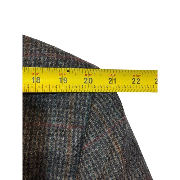 Tweed Windowpane Wool Sport Coat—André Villard Paris 44S Vintage Hungary - Picture 12 of 15